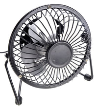 Load image into Gallery viewer, Portable Mini Metal USB Table Fan (Black)  (available for purchase in increments of 1)