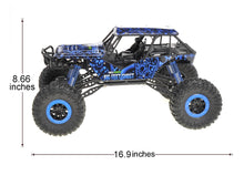 Load image into Gallery viewer, 1:10 RC 2.4G 4WD Rally Rock Crawler Car (Blue)