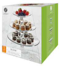 Load image into Gallery viewer, LIBBEY Selene Ruby 3-Tier Platter

