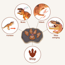 Load image into Gallery viewer, Remote Control Dinosaur T-Rex Toy For Kids (Brown)
