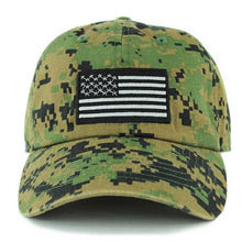 Load image into Gallery viewer, Newhattan 100% Cotton Baseball Caps Embroidered USA Flag
