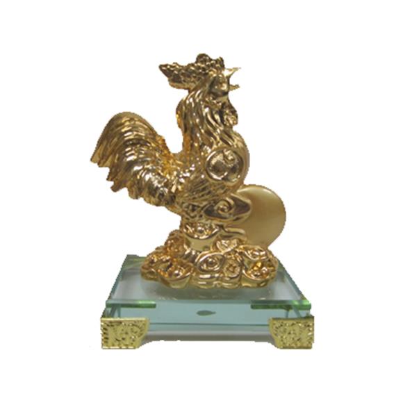ROOSTER ON CRYSTAL BASE