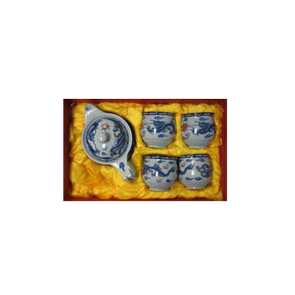 TEASETS,BLUE W/BLUE DRAGON