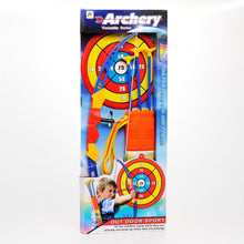 Load image into Gallery viewer, Kids Archery Bow And Arrow Toy Set With Target   (available for purchase in increments of 1)
