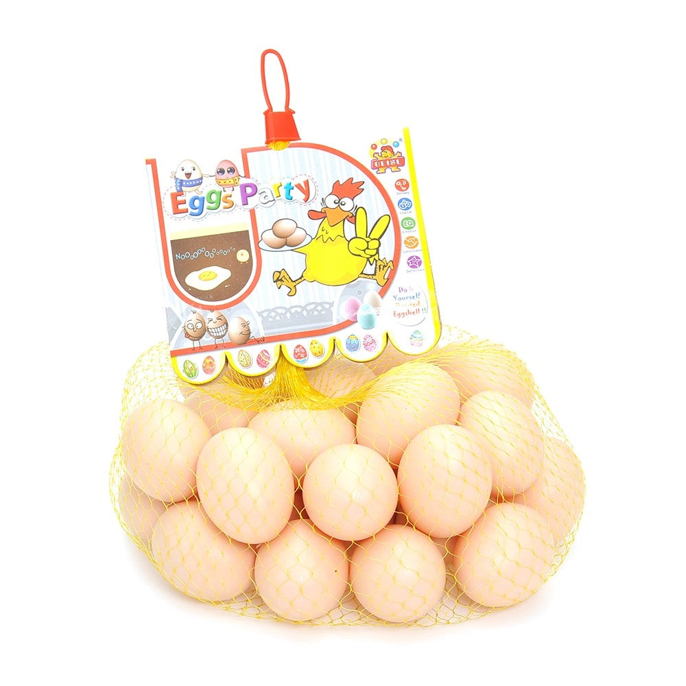 Bag Of Realistic Chicken Eggs Toy Food Playset (Pack Of 30 Fake Eggs)  (available for purchase in increments of 1)
