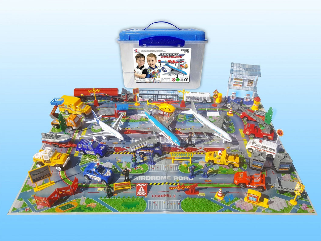 Kids Airport Playset 57-Piece