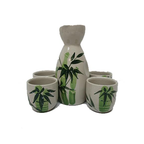 5PC SAKI SET W/BAMBOO DESIGN