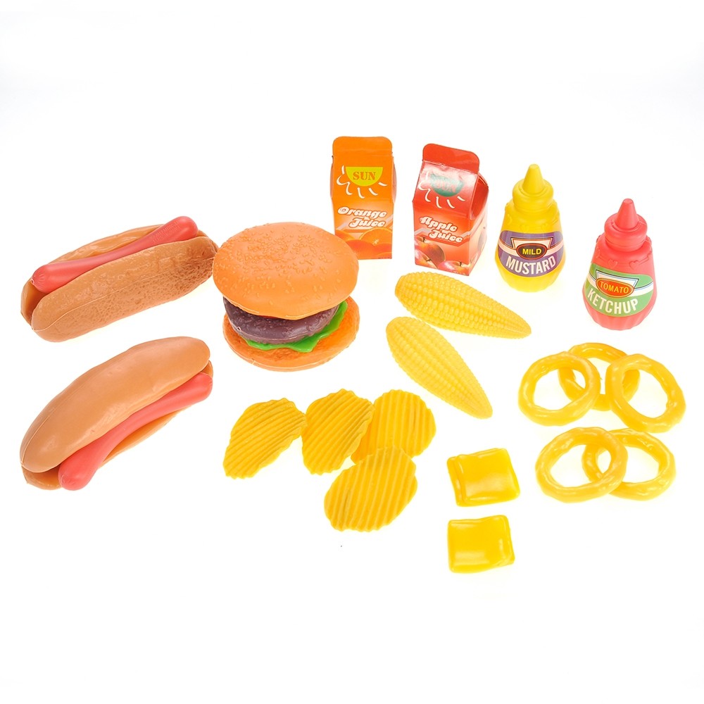 Burger & Hot Dog Fast Food Cooking Play Set   (available for purchase in increments of 1)