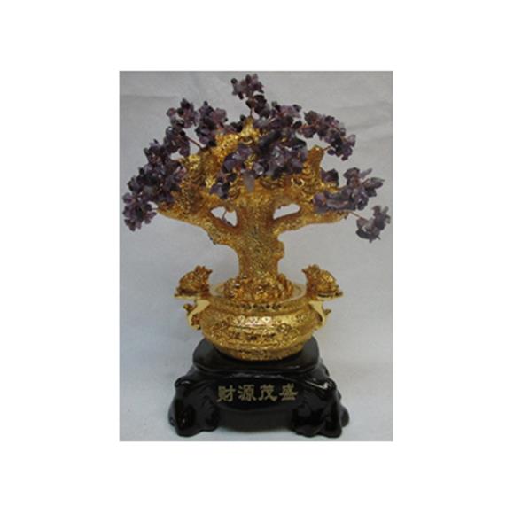 AMETHYST TREE W/ MONEY TOADS
