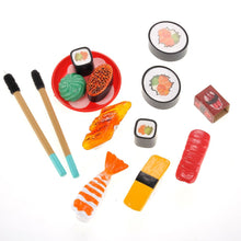 Load image into Gallery viewer, Japanese Sushi Dinner Bento Box Pretend Play Cutting Food Set 21pcs  (available for purchase in increments of 1)
