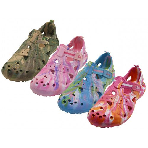 Wholesale Women's Super soft Comfortable Tie-Dyed Velcro Sandals (*Asst. Color)