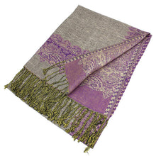 Load image into Gallery viewer, Border Pashmina Scarf Shawl 003

