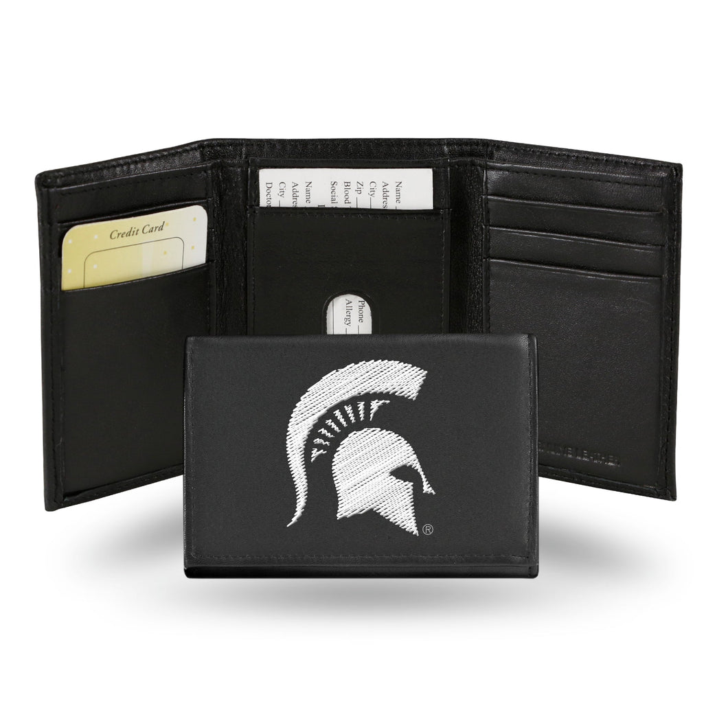 MICHIGAN STATE BLACK EMBROIDERED WALLET