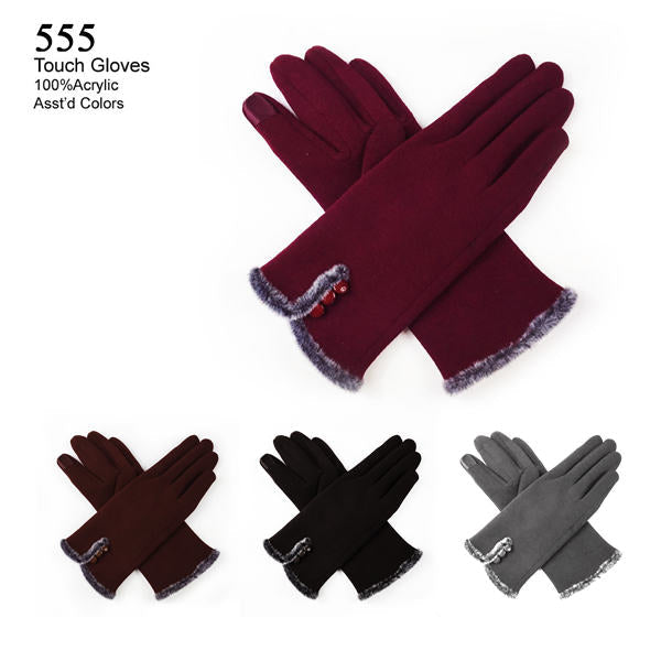 12-pack Wholesale Women's Winter Texting Gloves Touch Screen
