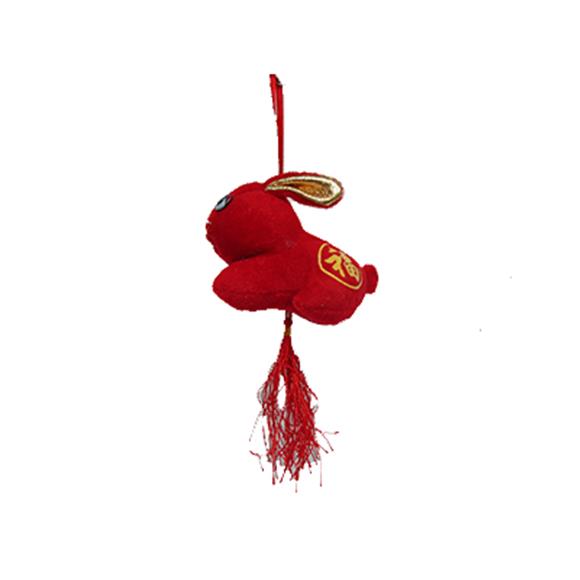 RED RABBIT HANGING PLUSH