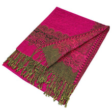 Load image into Gallery viewer, Border Pashmina Scarf Shawl 003
