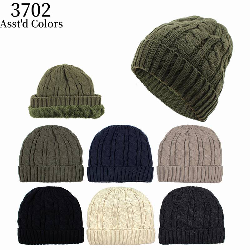 12-pack Wholesale Beanie Hat Winter Knit Hat #3702