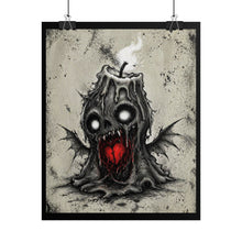Load image into Gallery viewer, Horror Candle Monster Poster - Dark Gothic Wall Art with Bleeding Heart
