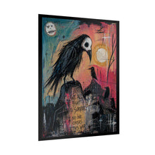 Load image into Gallery viewer, Rolled Poster — Raven Crow Gothic Art Print (“We All Fight to Survive”)
