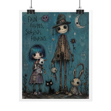 Load image into Gallery viewer, Pain Fades Survival Remains Rolled Poster — Gothic Whimsical Healing Fantasy Wall Art
