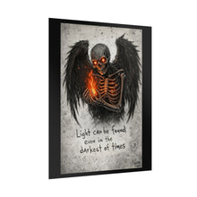Load image into Gallery viewer, Skull Angel Rolled Poster — "Light Can Be Found Even in the Darkest of Times" Gothic Wall Art
