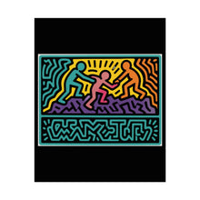 Load image into Gallery viewer, Keith Haring Style Rainbow Helping Hands Rolled Poster
