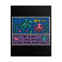 Load image into Gallery viewer, Rolled Poster — "Be Kind" Colorful Ocean Illustration Poster
