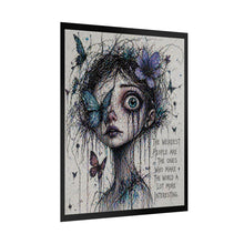 Load image into Gallery viewer, Rolled Poster — 'The Weirdest People' Gothic Butterfly Art Print
