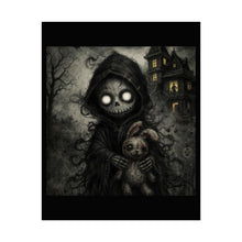 Load image into Gallery viewer, Creepy Child Reaper Poster — Gothic Haunted House Rolled Art Print
