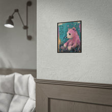 Load image into Gallery viewer, Rolled Poster — 'You Are Light' Pink Bear Inspirational Wall Art
