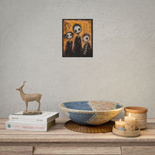 Load image into Gallery viewer, Gothic Spiky Hair Trio Art Print – "The World Is Ugly, But So Are You. Make It Beautiful." Misanthropic Positivity Wall Decor
