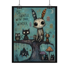 Load image into Gallery viewer, Be Gentle With Your Wonder Rolled Poster — Whimsical Cute Monster Art Print
