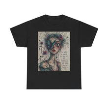 Load image into Gallery viewer, Surreal Portrait Tee — “Be Weird. Be Random…” Artistic Graphic T-Shirt
