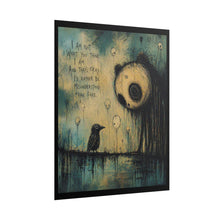 Load image into Gallery viewer, Dark Surreal Poster – “I Am Not What You Think” Crow &amp; Moon Art Print
