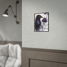 Load image into Gallery viewer, Rolled Poster — Raven &amp; Lotus Art Print, "Break. Bloom. Keep Breathing." Inspirational Wall Art
