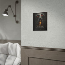 Load image into Gallery viewer, Dark Cute Poster - 'Even in the darkness, you can always find the light' Rolled Art Print
