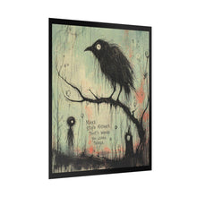 Load image into Gallery viewer, Gothic Crow Art Poster — "Make Stupid Mistakes" Motivational Wall Print
