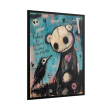 Load image into Gallery viewer, "Kindness Is A Revolution The World Has Forgotten" Teddy Bear Wall Art | Gothic Crow Print

