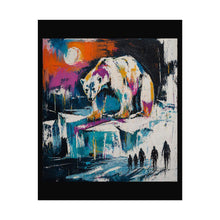 Load image into Gallery viewer, Rolled Poster — Colorful Arctic Polar Bear Art Print (Abstract Wildlife Wall Decor)
