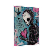 Load image into Gallery viewer, The Bravest Thing You Can Do Is Still Feel Rolled Poster — Gothic Emotional Fantasy Wall Art
