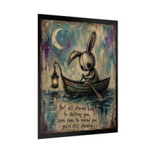 Load image into Gallery viewer, Rolled Poster — Inspirational Bunny Art Print: "Not all storms come to destroy you"
