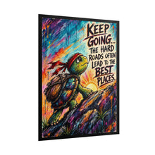Load image into Gallery viewer, "Keep Going" Motivational Turtle Canvas Poster – Colorful Wall Art Print
