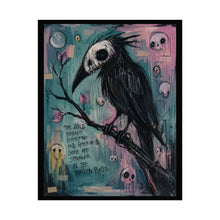 Load image into Gallery viewer, The Birds Became Beautiful Not Because They Were Perfect but Because They Flew Rolled Poster — Gothic Whimsical Crow Fantasy Wall Art
