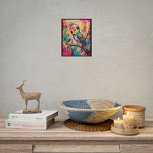 Load image into Gallery viewer, Colorful Bird Rolled Poster — Cute Tropical Parrot Art Print for Nursery &amp; Kids' Room
