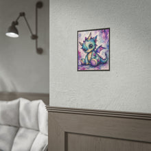 Load image into Gallery viewer, Whimsical Stitched Baby Dragon Poster - Cute Patchwork Fantasy Wall Decor
