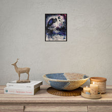Load image into Gallery viewer, Rolled Poster — 'The Deepest Waters Make the Strongest Souls' Blue Heron Art Print
