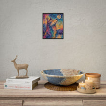 Load image into Gallery viewer, Impressionist Rainbow Wolf Art Print – "Chase The Sky, Not The Shadows" Inspirational Mountain Wall Decor
