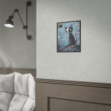 Load image into Gallery viewer, Be Strange Stay Free Rolled Poster — Gothic Whimsical Cat Fantasy Wall Art
