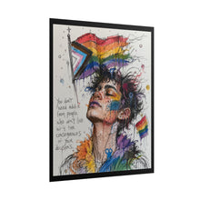 Load image into Gallery viewer, "Your Decisions" Pride Art | Fine Line Sketch Progress Flag Poster
