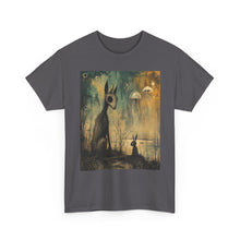 Load image into Gallery viewer, Surreal Forest Rabbit Art Tee — Mystical Woodland Creature Graphic Shirt
